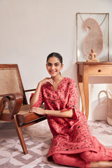 Brush with the Botanical Kurti