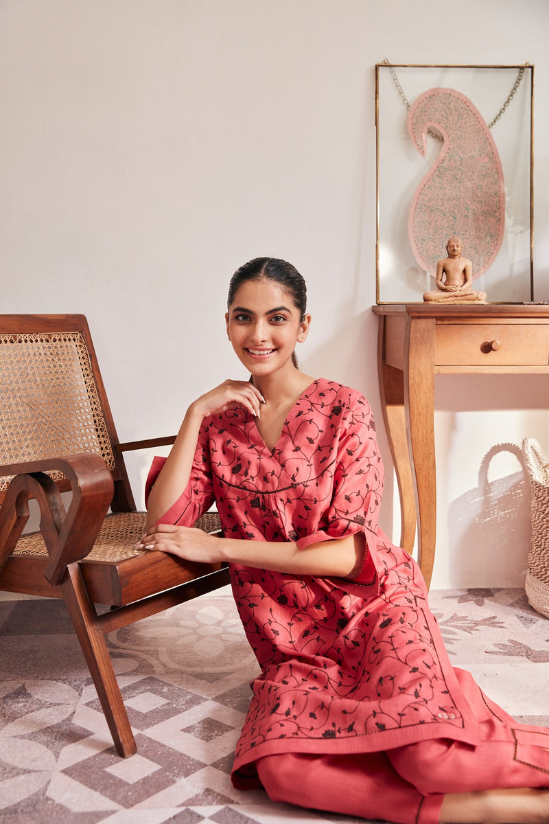 Brush with the Botanical Kurti
