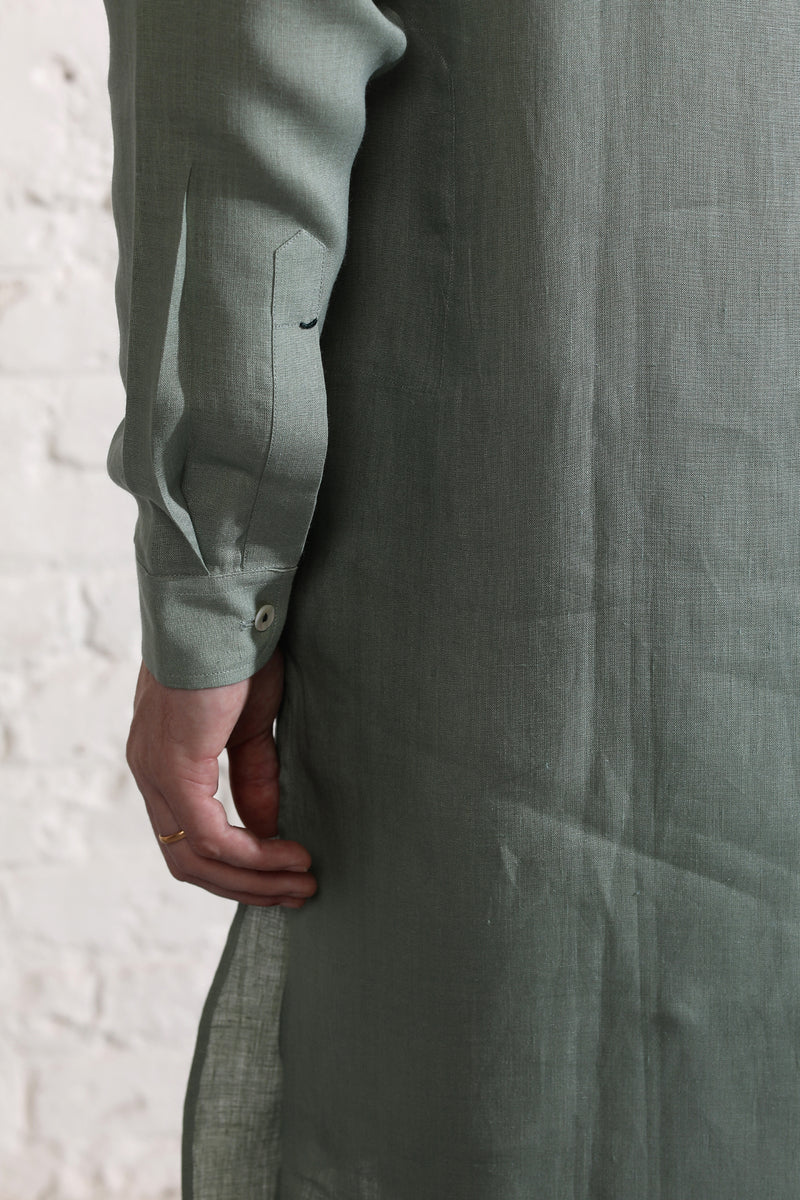 The Mint Leisure Green Designer Kurta for Man - Yellwithus.com