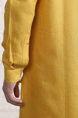 The Mustard Leisure Kurta - Yellow Designer Kurta for Man | Yellwithus.com