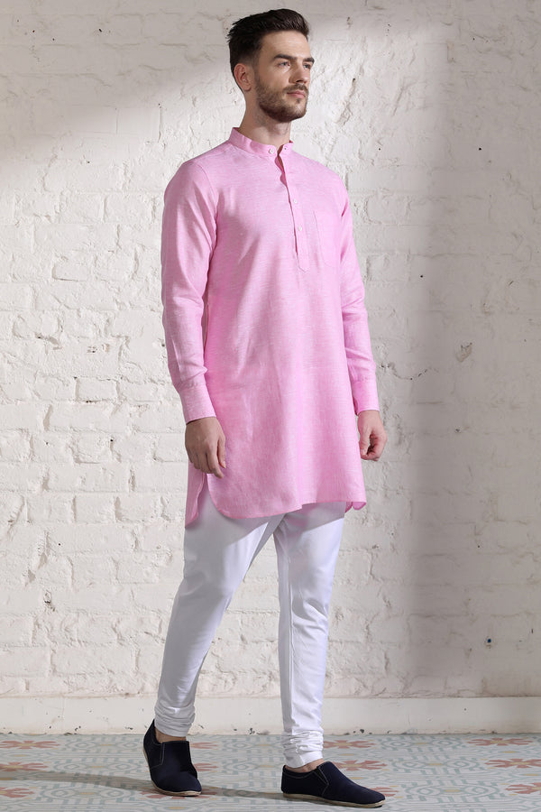 Handsome High Pink Kurta for Men - Yellwithus.com