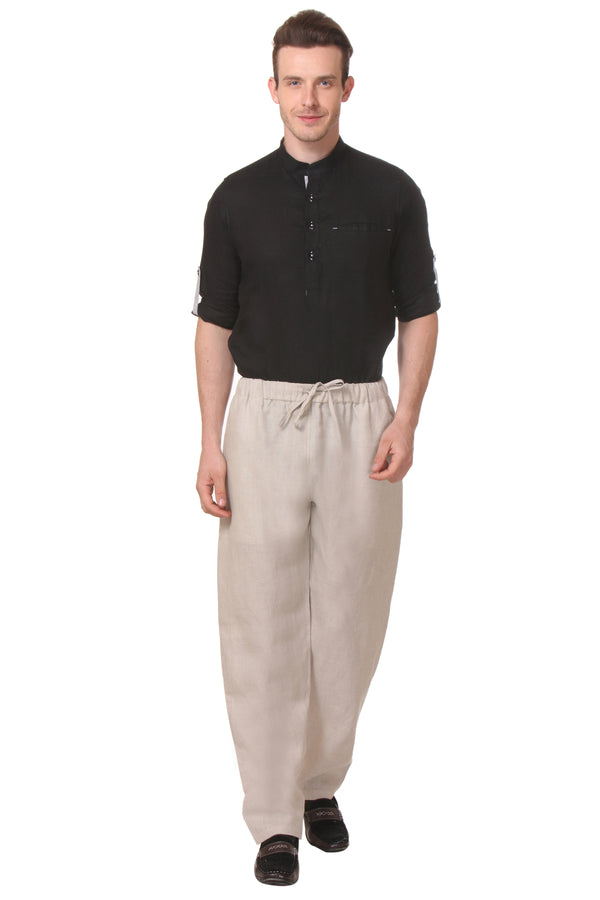 Mens Natural Leisure Love Drawstrings Pyjamas - Yellwithus.com