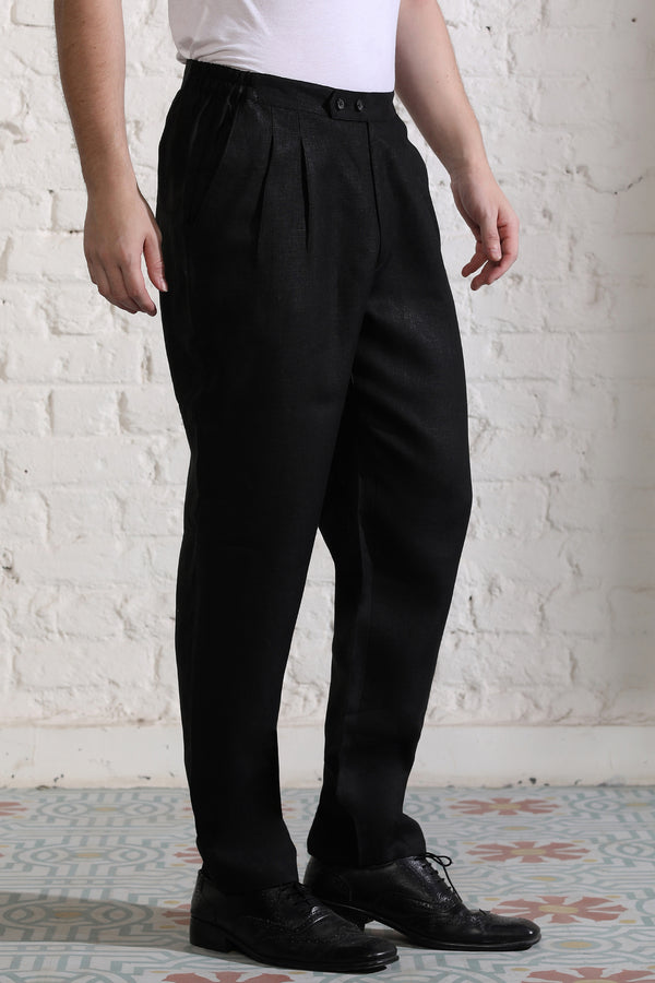 Men's Jet Black Lazy Leg Pyjamas - Yellwithus.com