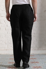 Men's Jet Black Lazy Leg Pyjamas - Yellwithus.com