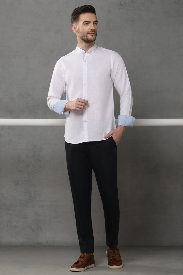 Mandarin Collar Shirt-Yellwithus.com