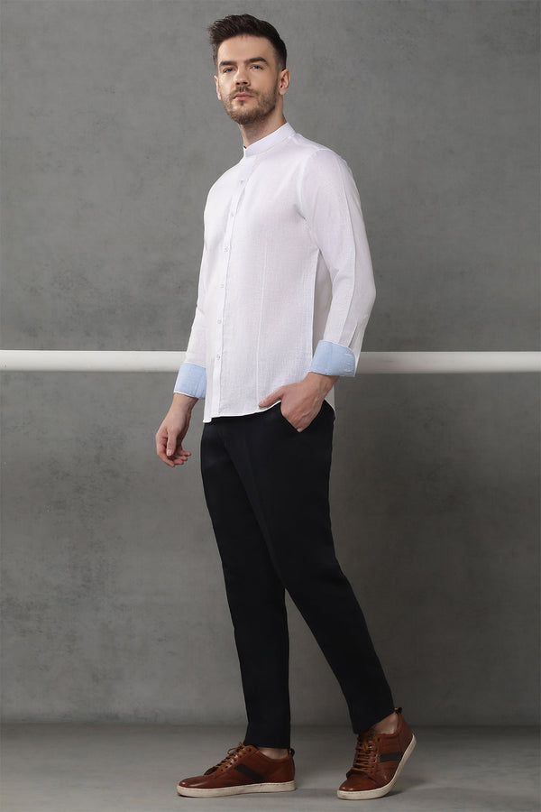 Mandarin Collar Shirt-Yellwithus.com
