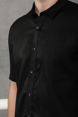 Classic Short Sleeve Shirt - Jet Black Color | Yellwithus.com