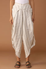 The Division Tulip Pants Natural White Gauze Stripe - Yellwithus.com