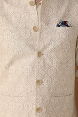 The Heritage - Sleeveless Nehru Jacket for Man-Yellwithus.com