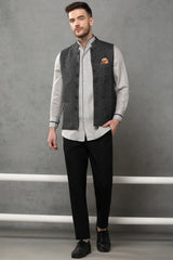 The Sombre Affair Nehru Jacket-Yellwithus.com