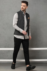The Sombre Affair Nehru Jacket-Yellwithus.com