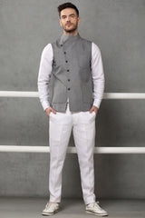 The Twist Gray Designer Modi Jackets for Men - Yellwithus.com