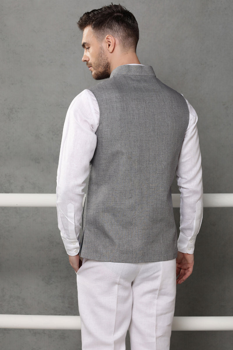 The Twist Gray Designer Modi Jackets for Men - Yellwithus.com