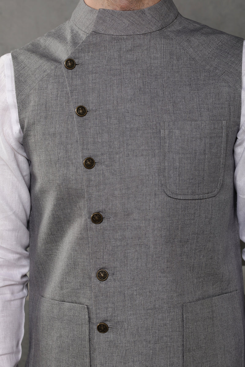 The Twist Gray Designer Modi Jackets for Men - Yellwithus.com