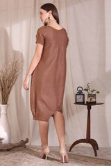 The Kalila Brown Dress - Yellwithus.com
