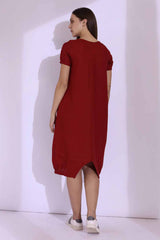 The Kalila Maroon Dress - Yellwithus.com