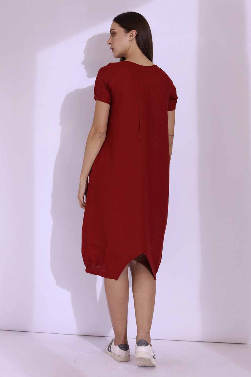 The Kalila Maroon Dress - Yellwithus.com