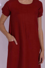 The Kalila Maroon Dress - Yellwithus.com