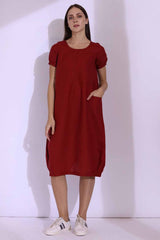 The Kalila Maroon Dress - Yellwithus.com
