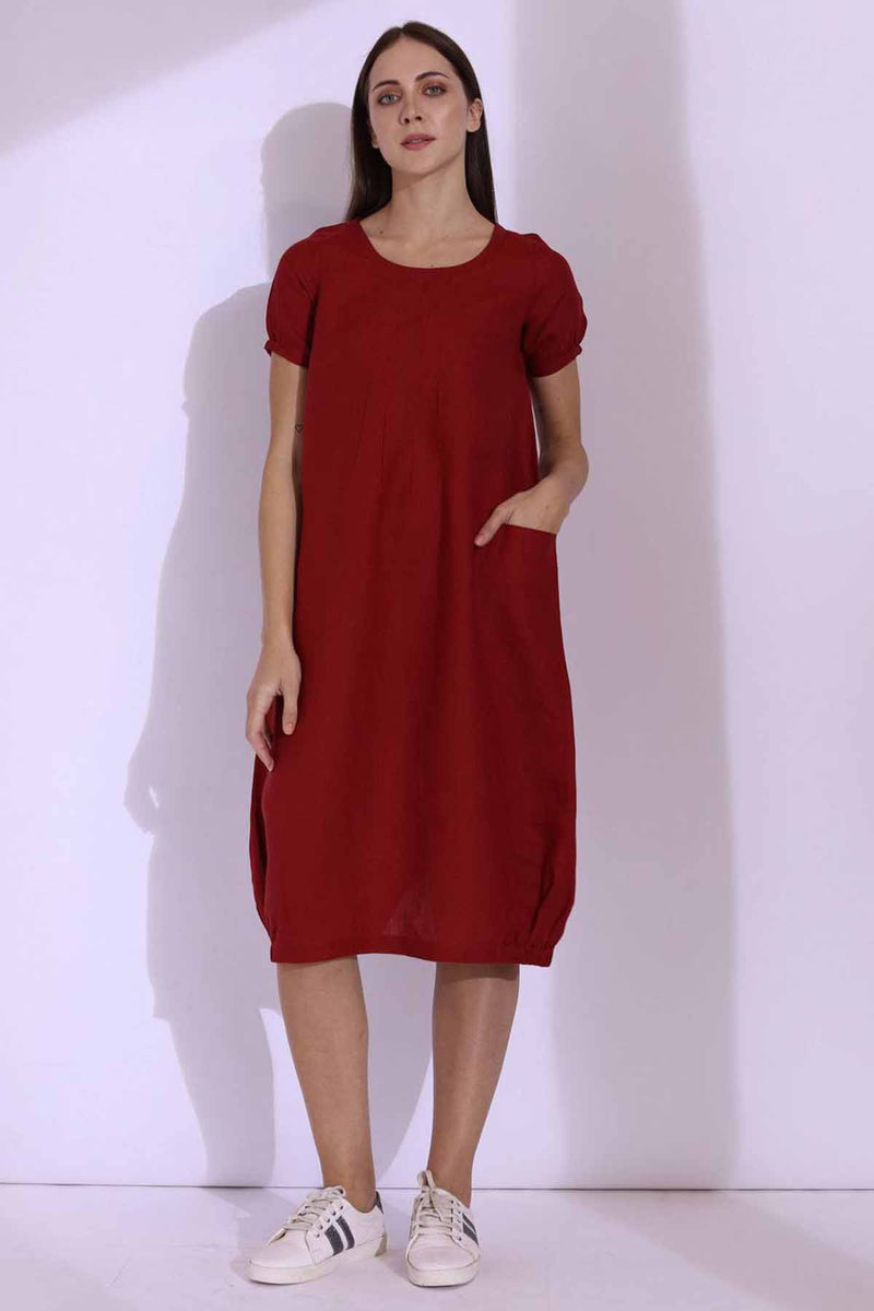 The Kalila Maroon Dress - Yellwithus.com