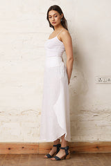 Daisy White Flare Trousers For Women - Yellwithus.com