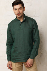 Pitch Solid Kurta-Yellwithus.com