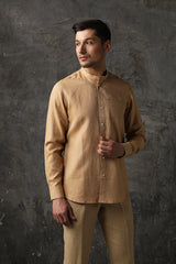 Eclectic Linen Shirt-Yellwithus.com