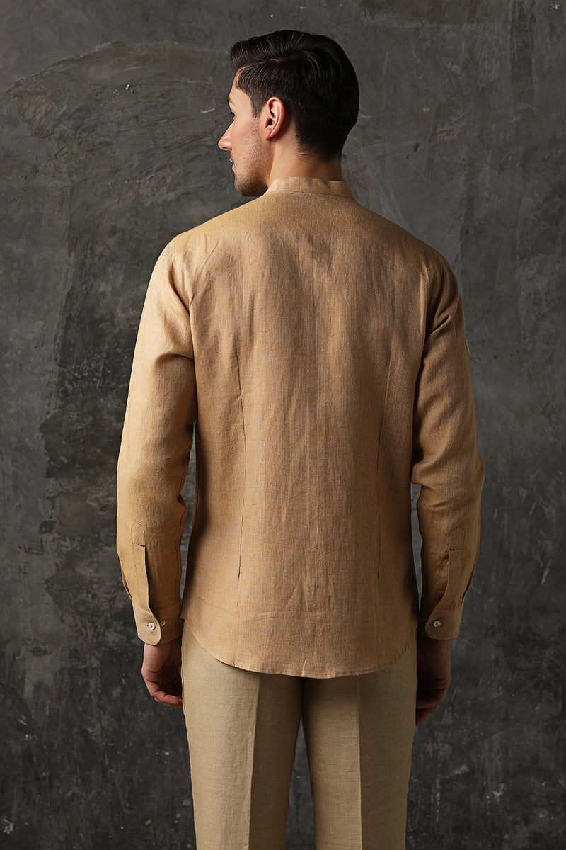 Eclectic Linen Shirt-Yellwithus.com