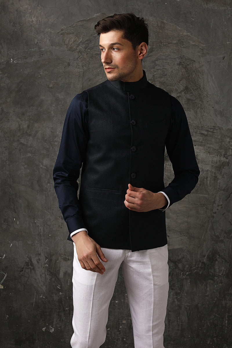 Jaunty Nehru Jacket-Yellwithus.com